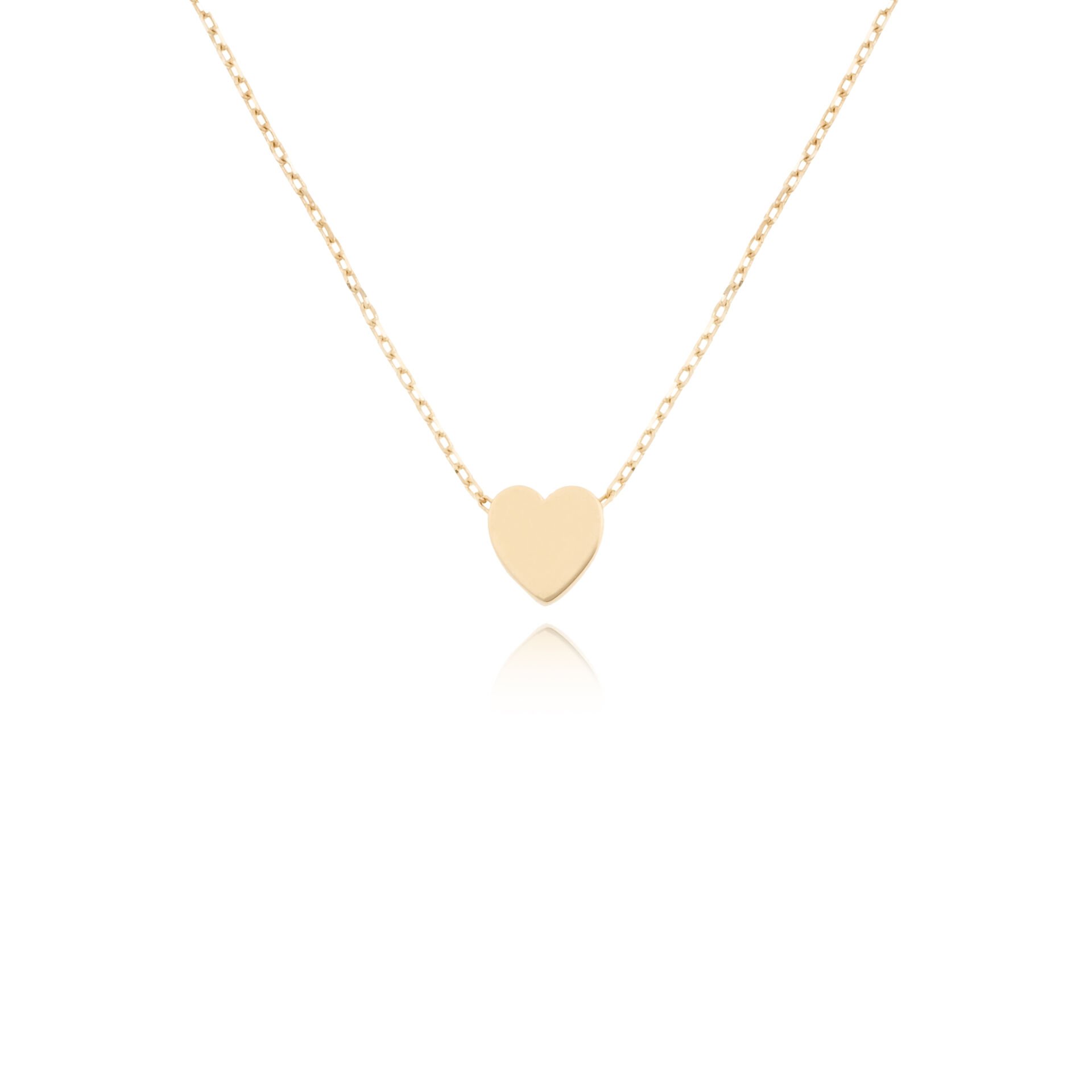 14 Ayar Altın Minimal Kalpli Kolye