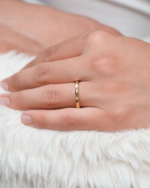 14 Ayar Altın Tasarım Erkek Alyans