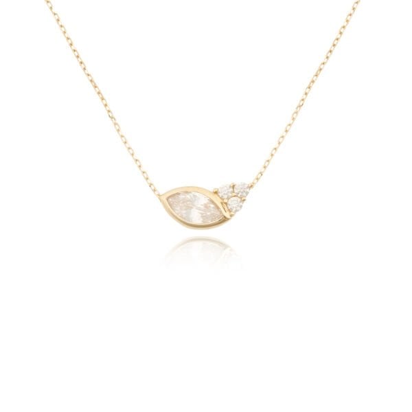 14 Ayar Altın Taşlı Tasarım Kolye