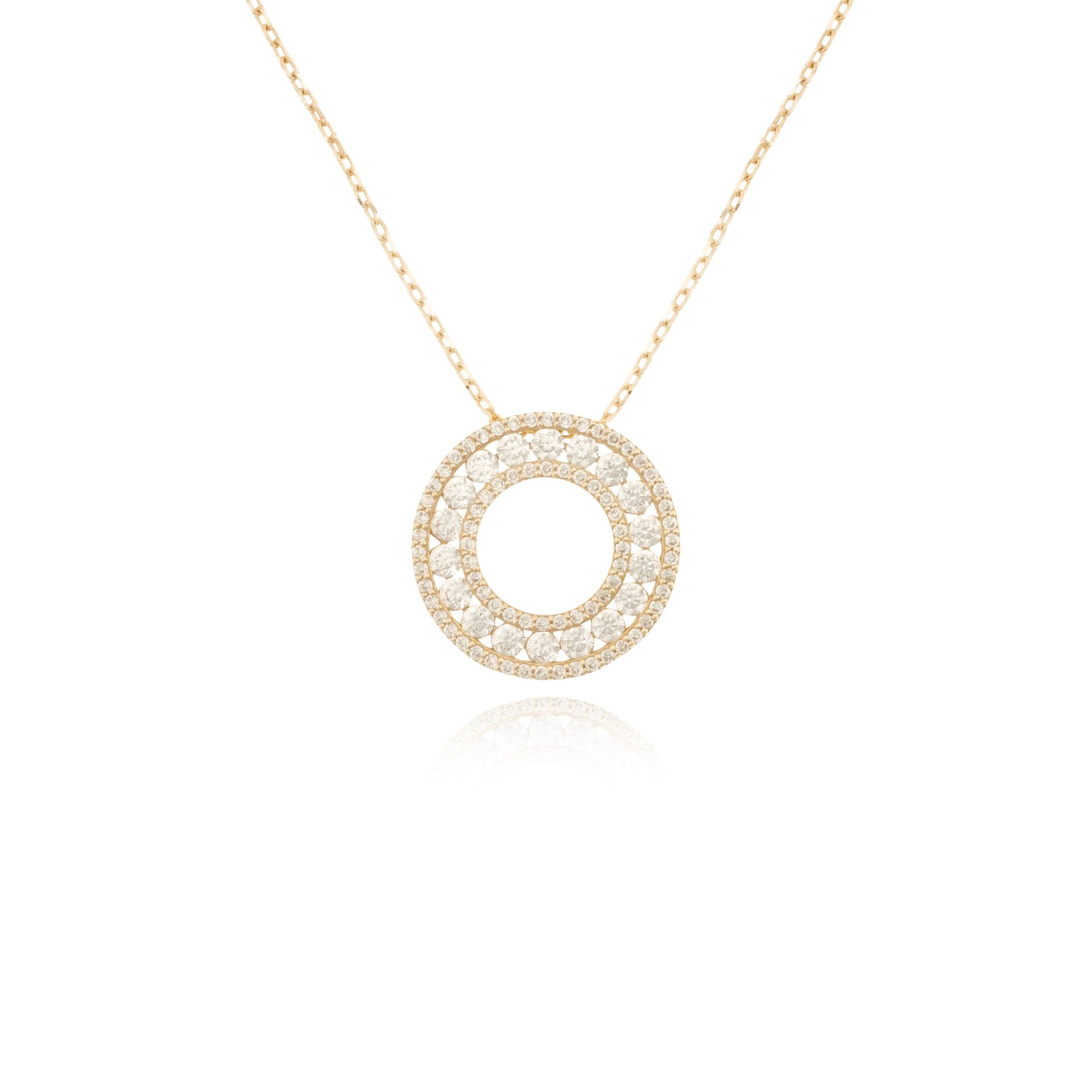 14 Ayar Altın Taşlı Tasarım Kolye