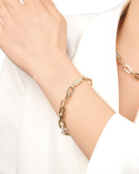 14 Ayar Altın Taşlı Ataç Bileklik