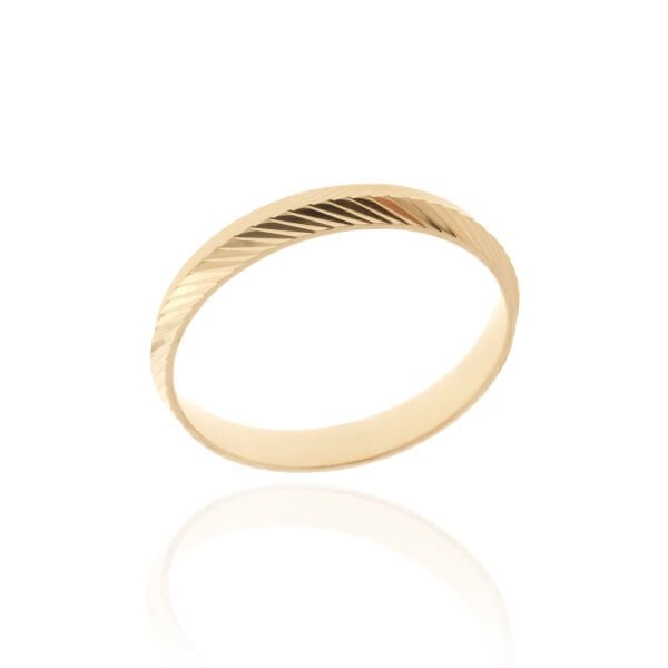 14 Ayar Altın Başak Desenli Erkek Alyans