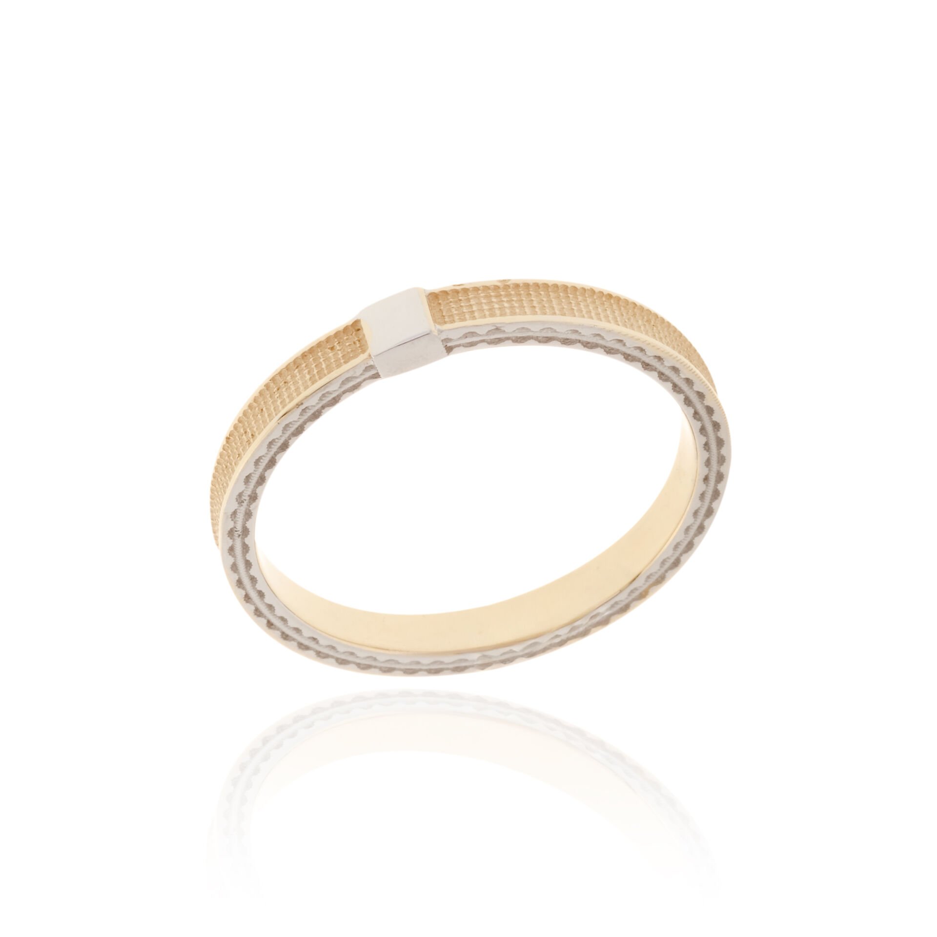 14 Ayar Altın Dokulu Erkek Alyans