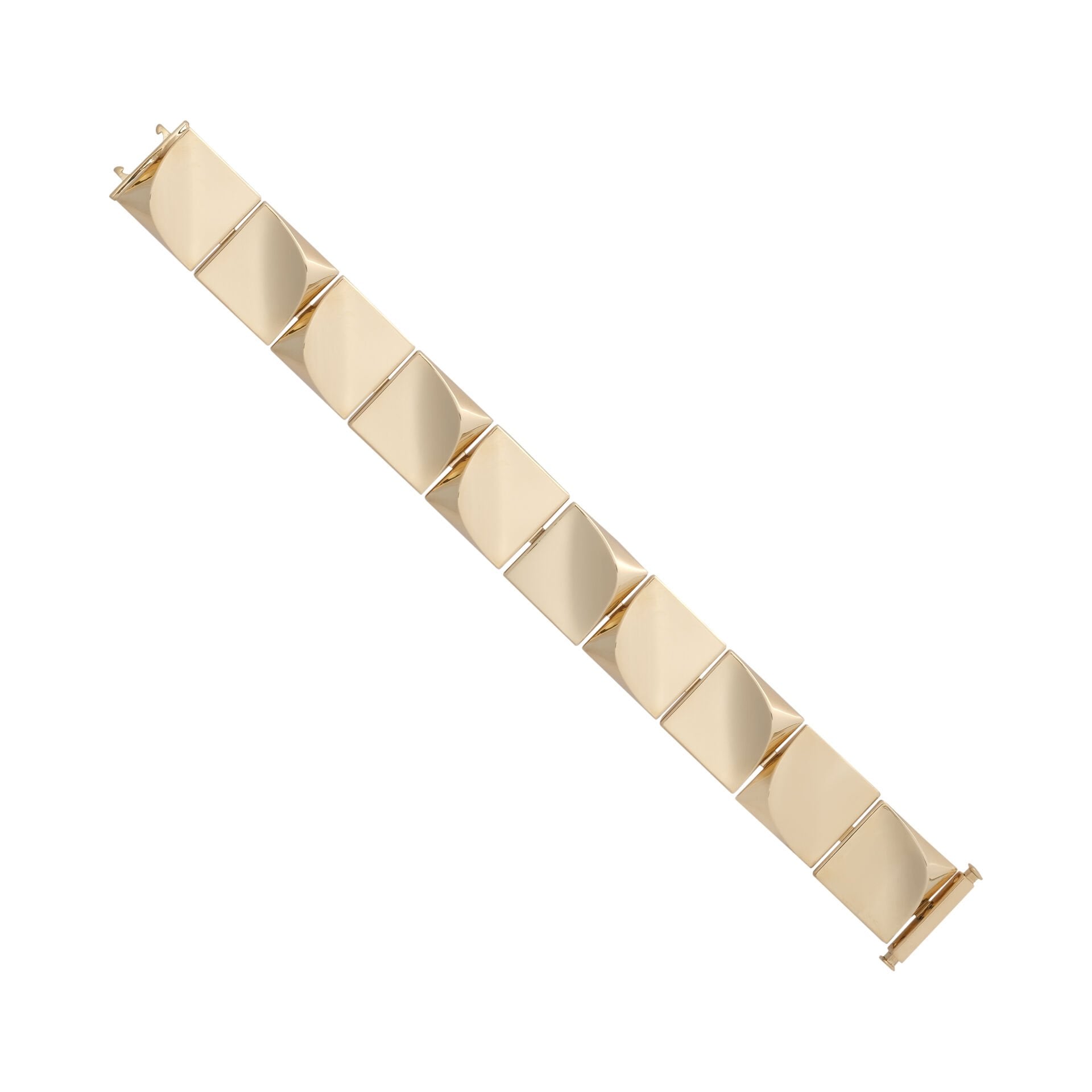 14 Ayar Altın Kare Formlu Tasarım Bileklik