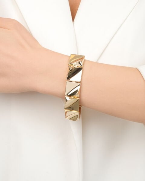 14 Ayar Altın Kare Formlu Tasarım Bileklik