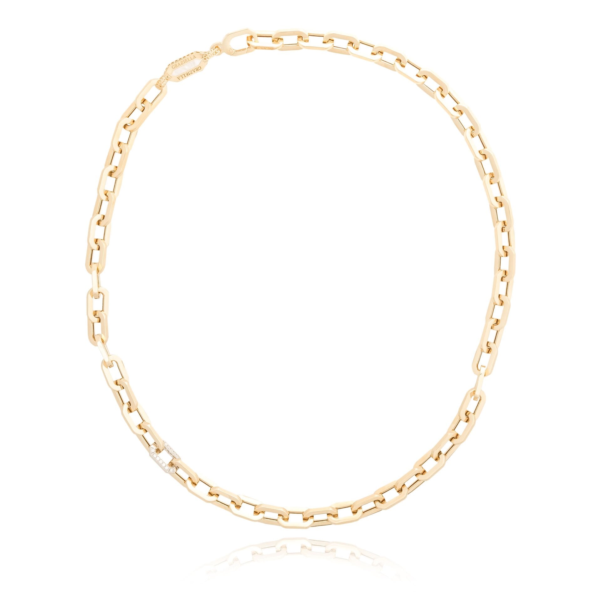 14 Ayar Altın Taşlı Ataç Kolye