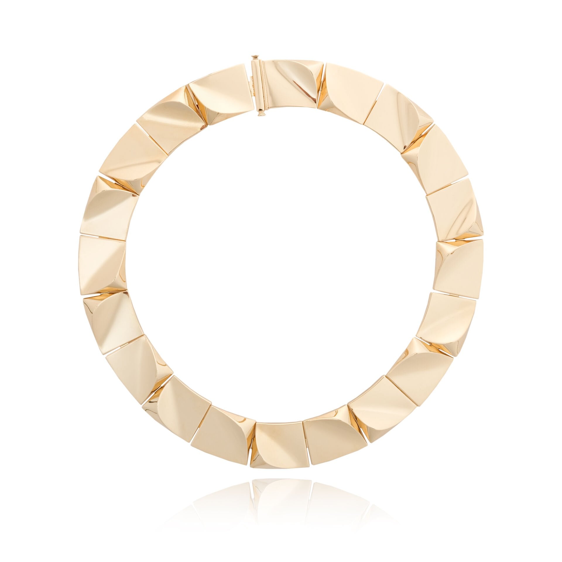 14 Ayar Altın Kare Formlu Tasarım Kolye