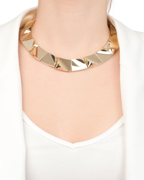 14 Ayar Altın Kare Formlu Tasarım Kolye