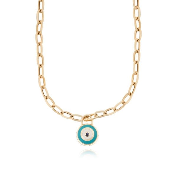 Cetaş Fortuna 14 Ayar Altın Nazar Kilit Kolye