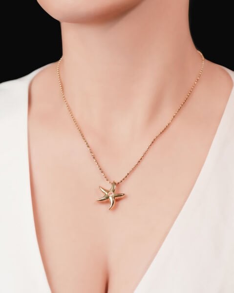 Cetaş Aqualıs 14 Ayar Altın Deniz Yıldızı Kolye