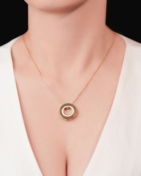 Cetaş Minima 14 Ayar Altın Taşlı Burç Kolyesi