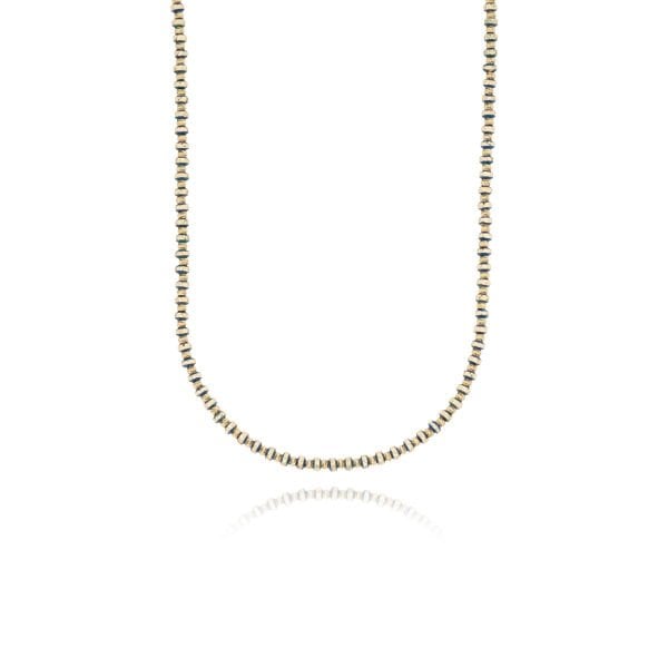 14 Ayar Altın Mavi Mineli Dorika Zincir Kolye