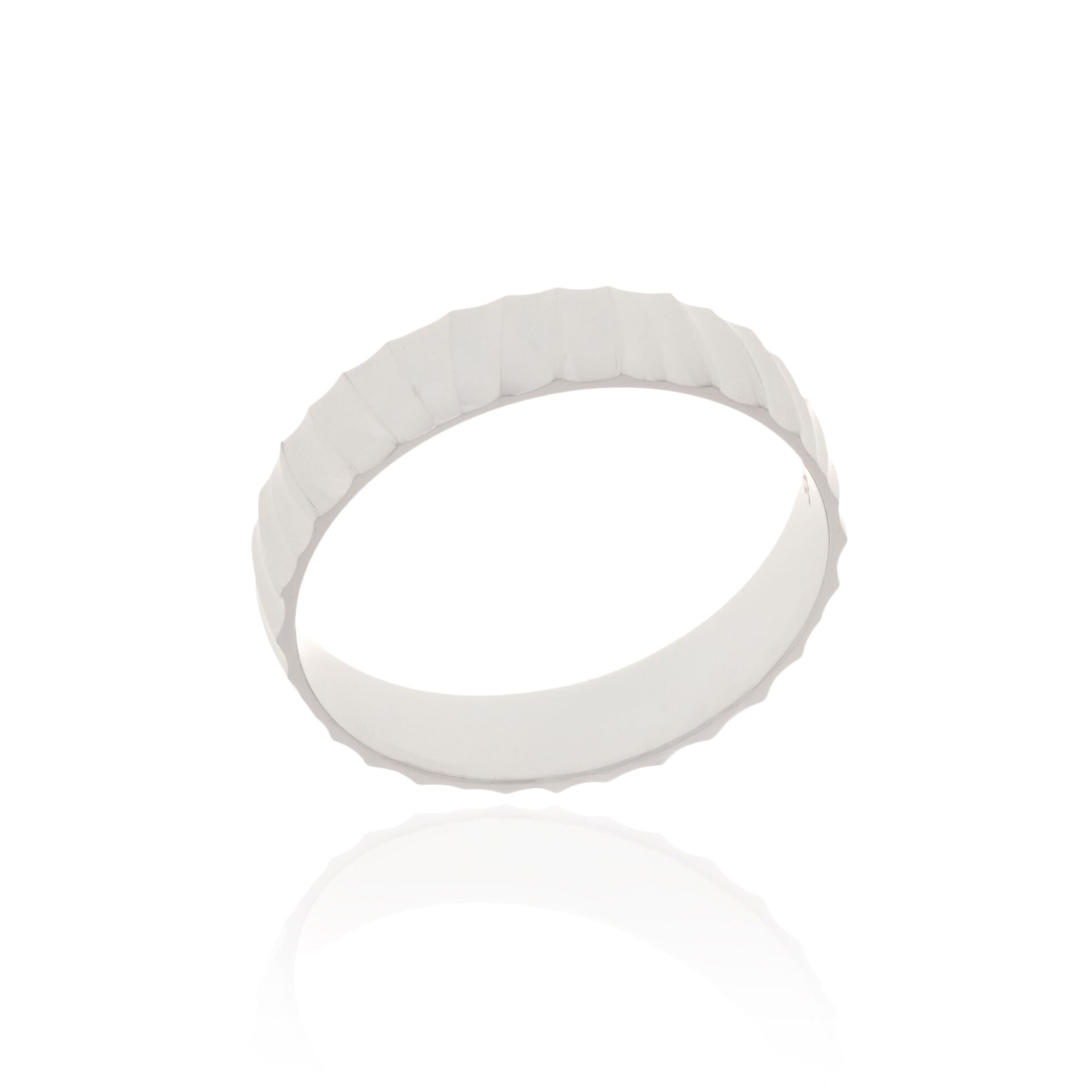 14 Ayar Beyaz Altın Erkek Alyans