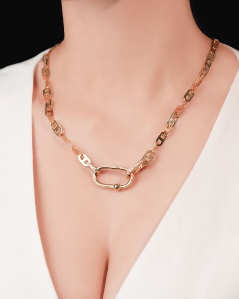 14 Ayar Altın Taşlı Tasarım Kolye