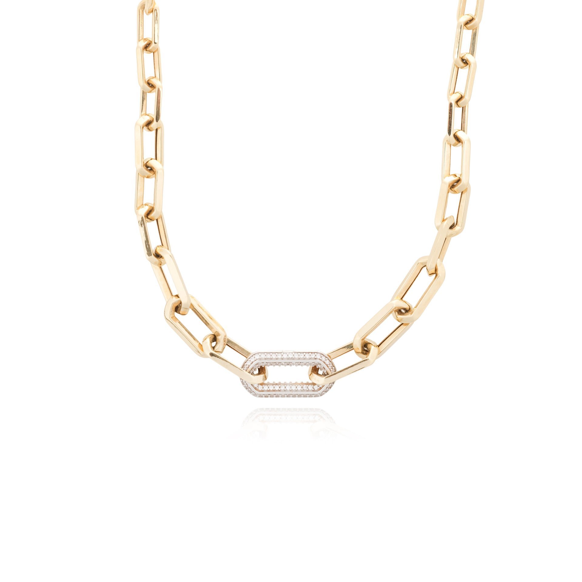 14 Ayar Altın Taşlı Ataç Kolye