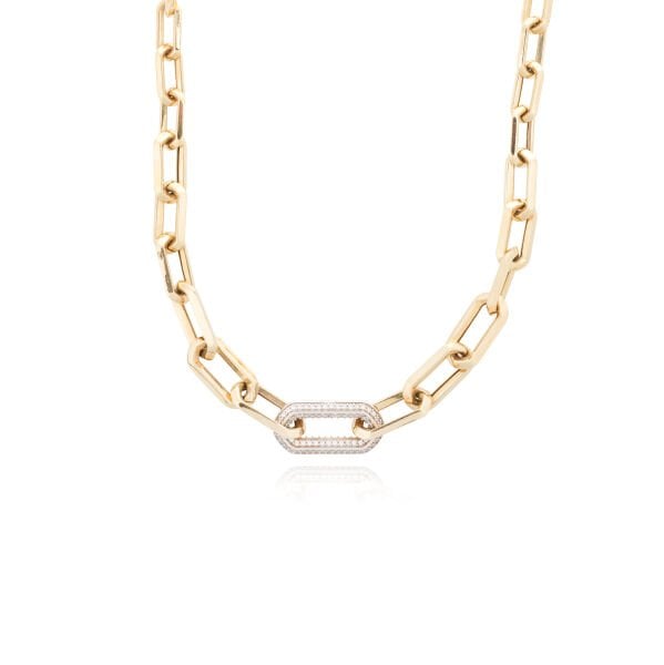 14 Ayar Altın Taşlı Ataç Kolye