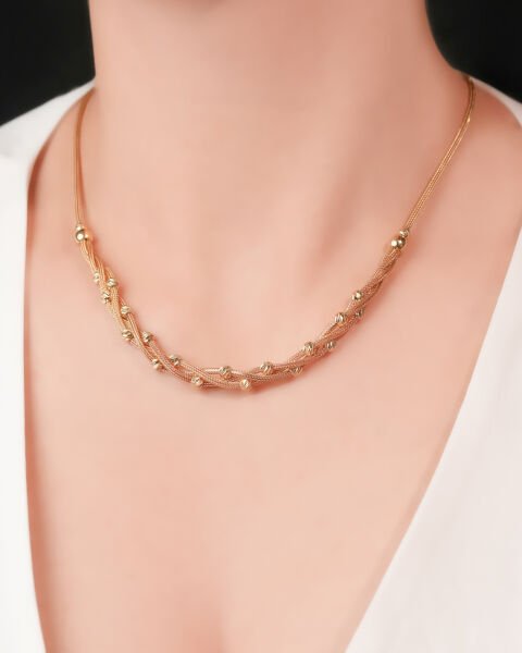 14 Ayar Altın Dorika Toplu Kolye