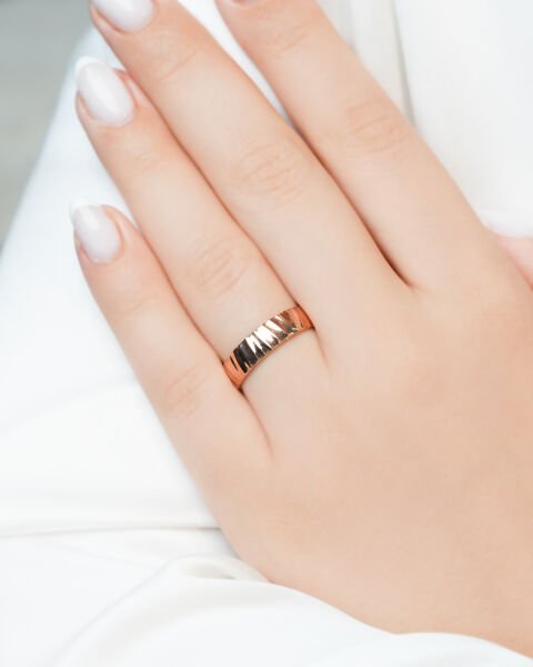 14 Ayar Rose Altın Kadın Alyans