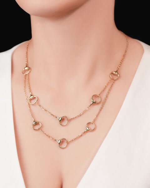 14 Ayar Altın Tasarım kolye