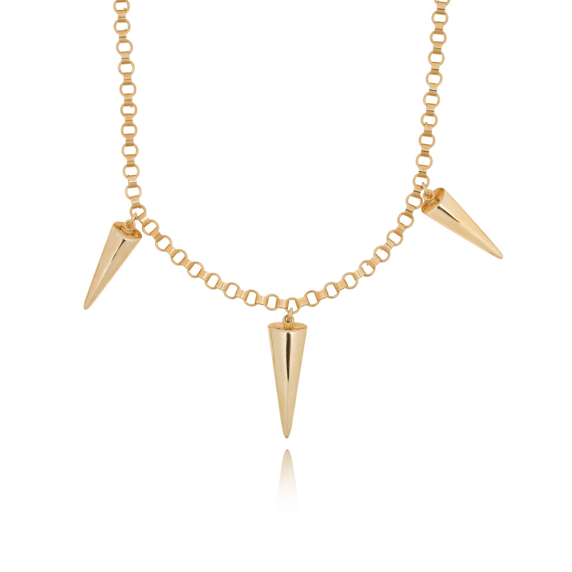 14 Ayar Altın Üçgen Tasarım Kolye