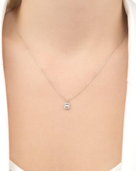 0,09 Karat Baget Kesim Kolye & 0,16 Karat Baget Kesim Pırlanta Yüzük Set