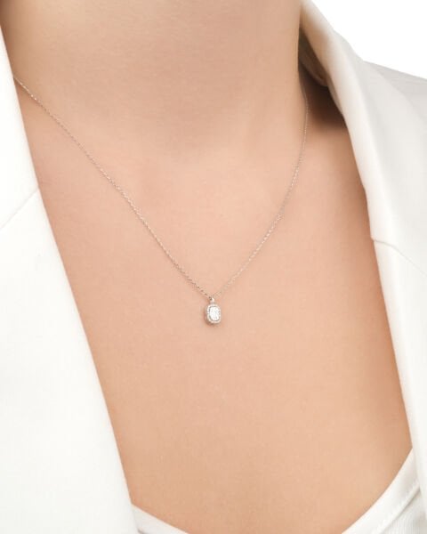 0,09 Karat Baget Kesim Kolye & 0,16 Karat Baget Kesim Pırlanta Yüzük Set