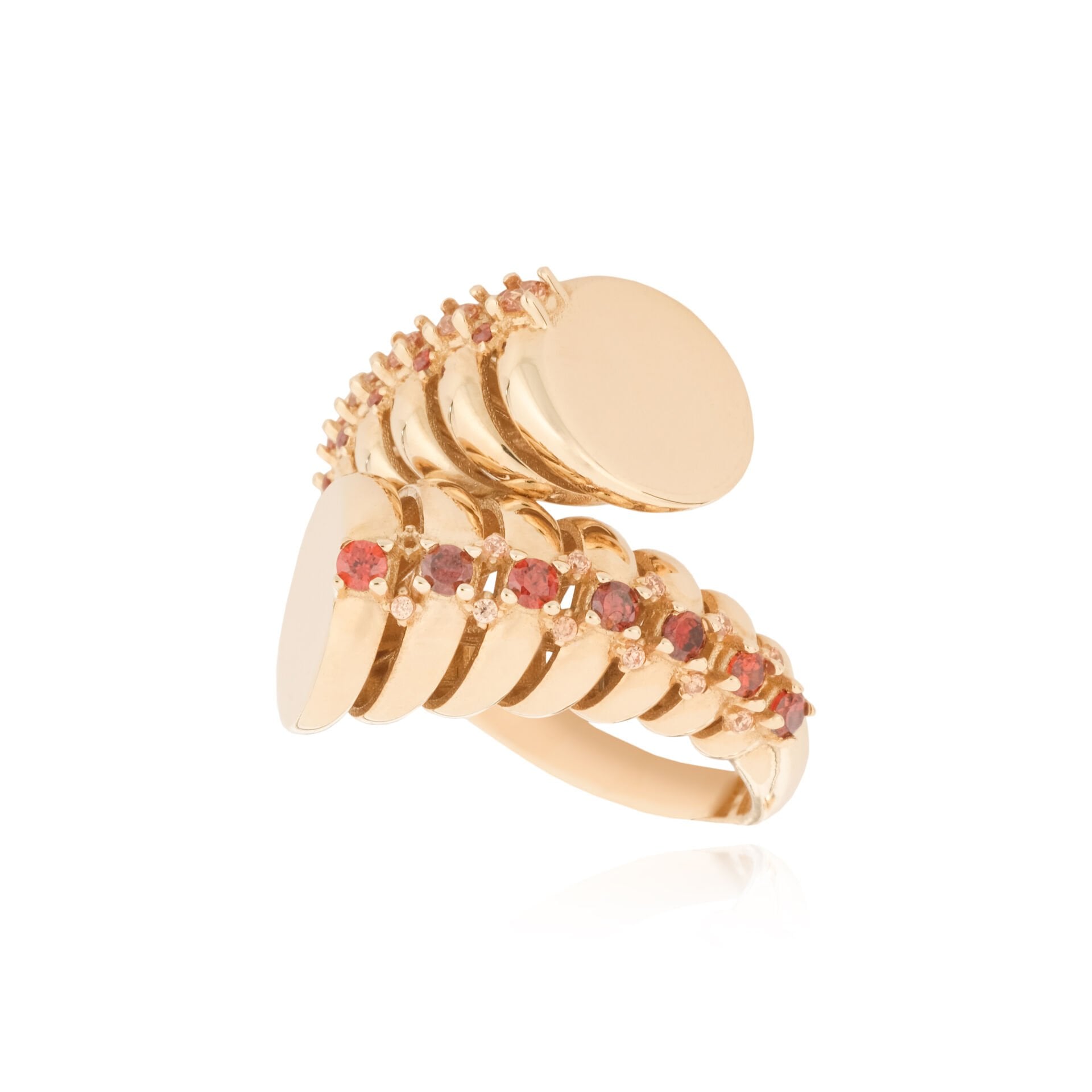 14 Ayar Altın Taşlı Tasarım Yüzük