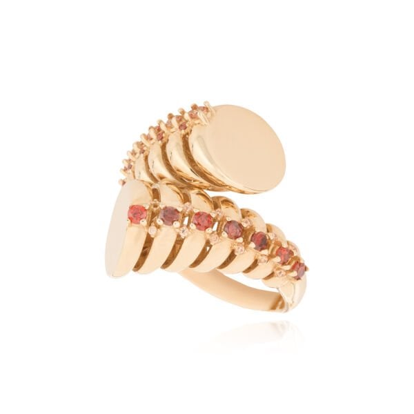 14 Ayar Altın Taşlı Tasarım Yüzük