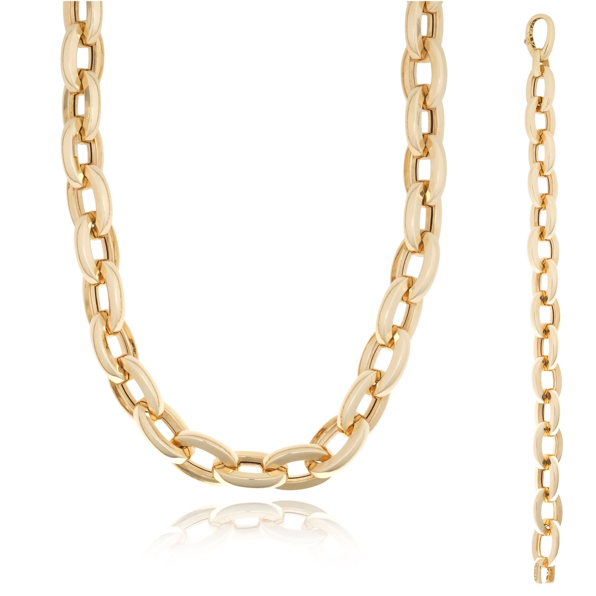 Cetaş 14 Ayar Altın Tasarım Ataç Set (Kolye-Bileklik)