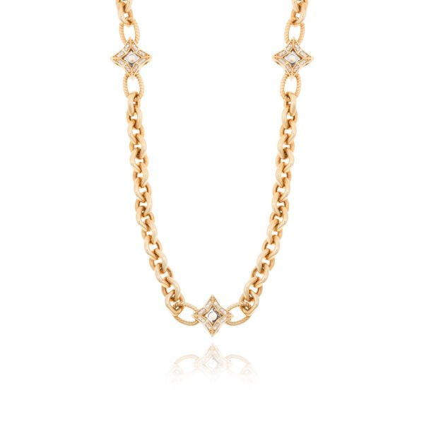 Genola 14 Ayar Altın Taşlı Yıldız Tasarım (Kolye & Bileklik Seti)