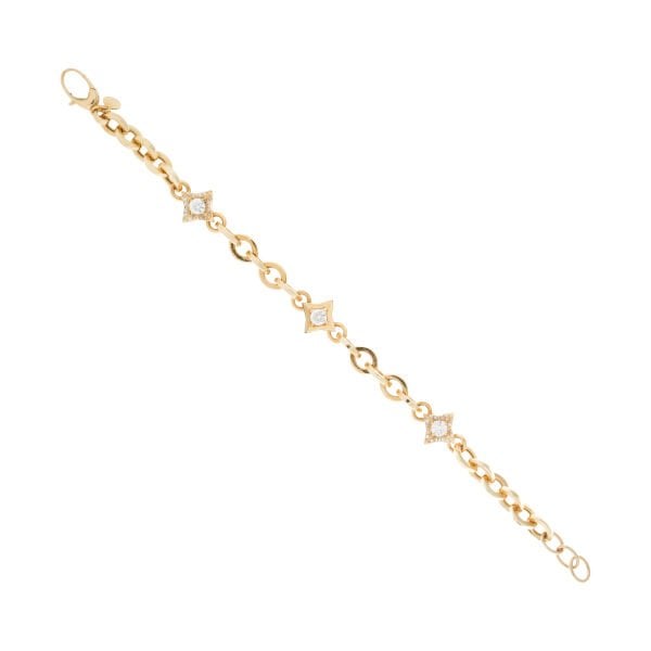 Genola 14 Ayar Altın Taşlı Yıldız Tasarım (Kolye & Bileklik Seti)