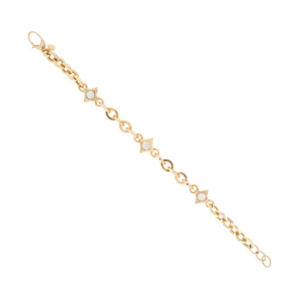 Genola 14 Ayar Altın Taşlı Yıldız Tasarım (Kolye & Bileklik Seti)