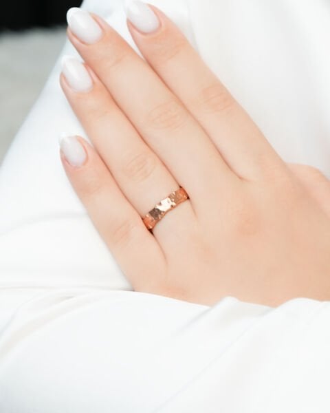 14 Ayar Rose Altın Mat Kadın Alyans