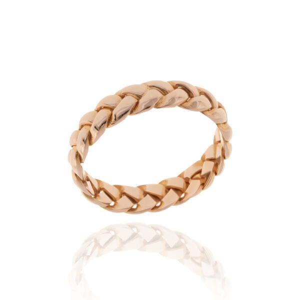 14 Ayar Mat Örgü Model Erkek Alyans