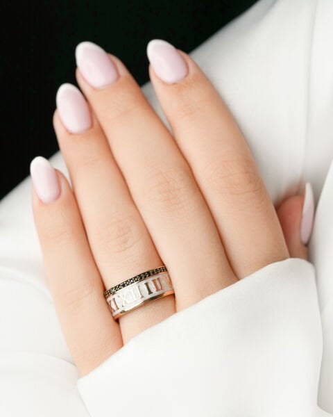 14 Ayar Altın Roma Rakamı Tasarım Yüzük