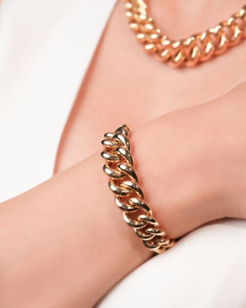 14 Ayar Altın Gurmet Tasarım Bileklik