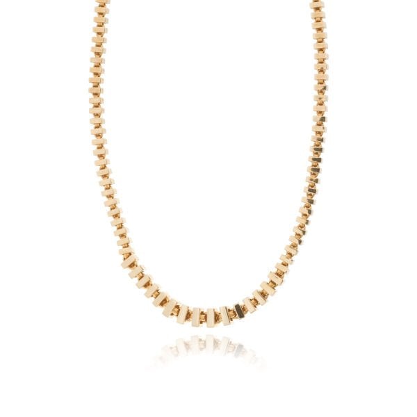 14 Ayar Altın Tasarım Set (Bileklik- Kolye)