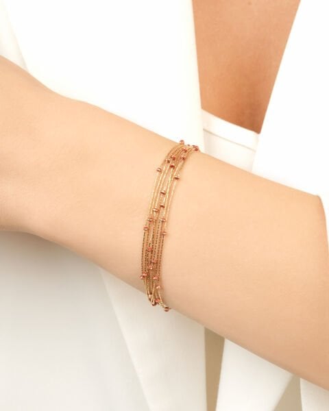 14 Ayar Altın Kırmızı Mineli Özel İtalyan Tasarım Set