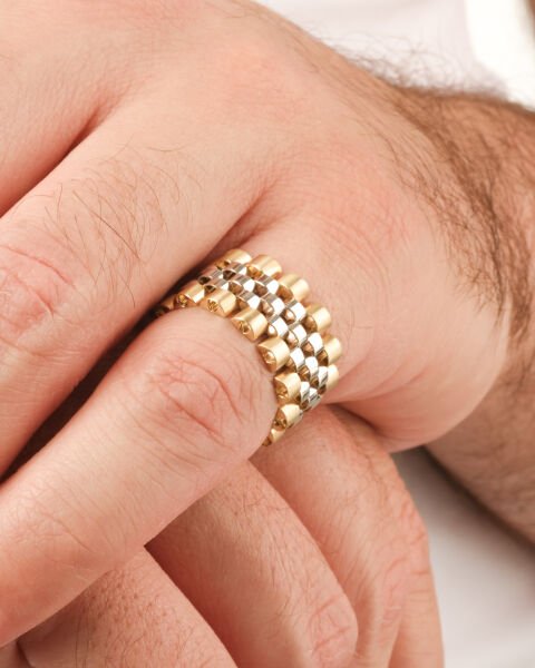 14 Ayar Altın Kordon Model Erkek Yüzük