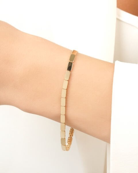 14 Ayar Altın Dikdörtgen Bileklik