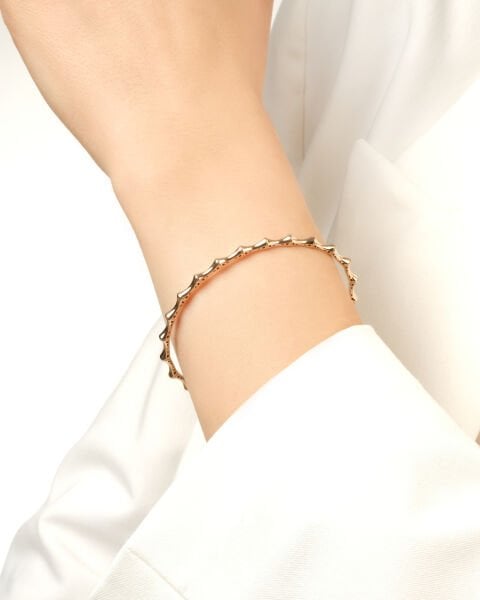 14 Ayar Rose Altın Bambu Tasarım Kelepçe