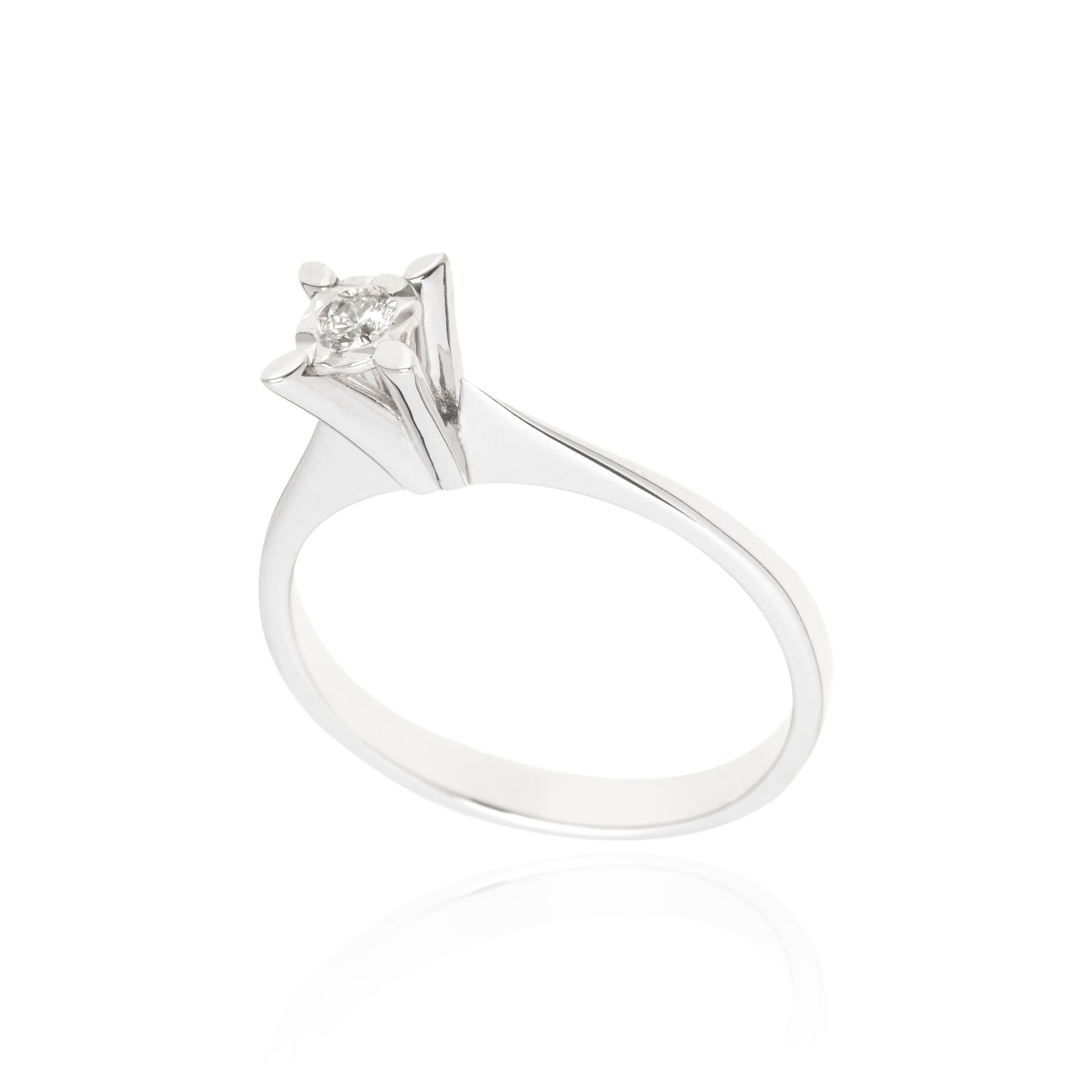 0.10 Karat Pırlanta Tektaş Yüzük