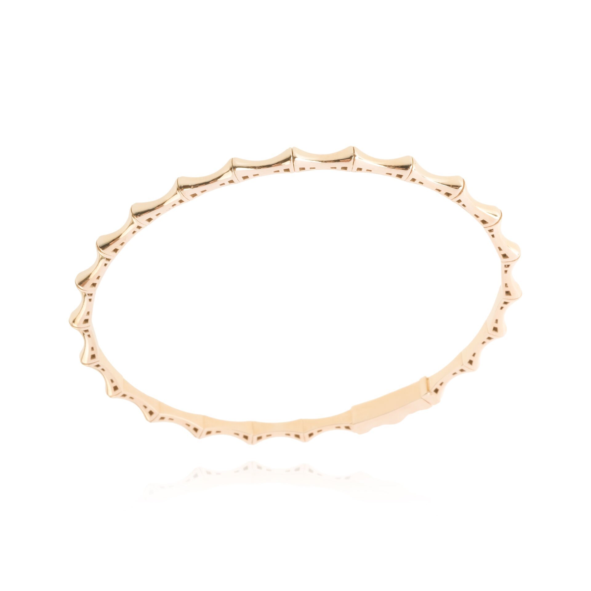 14 Ayar Altın Bambu Tasarım Kelepçe