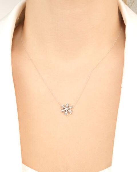 Pırlanta Kar Tanesi Kolye