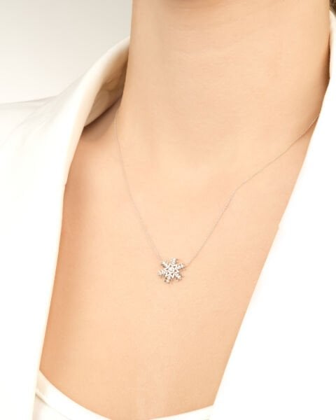 Pırlanta Kar Tanesi Kolye