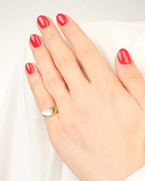 14 Ayar Altın Taşlı Kutup Yıldızı Yüzük