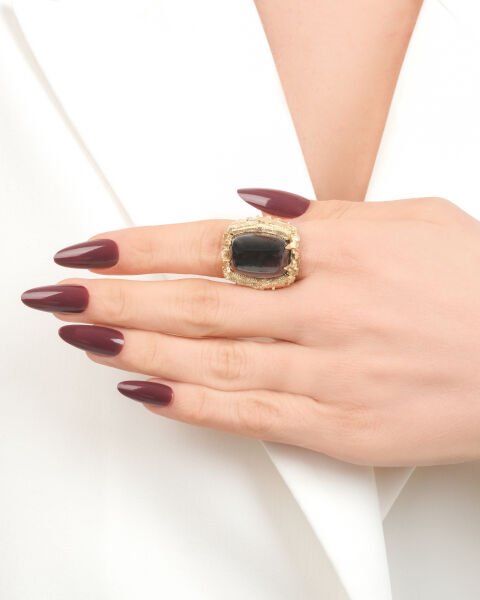 14 Ayar Altın Taşlı Tasarım Yüzük