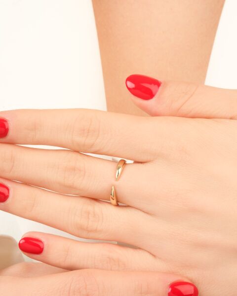 14 Ayar Altın Minimal Tasarım Yüzük