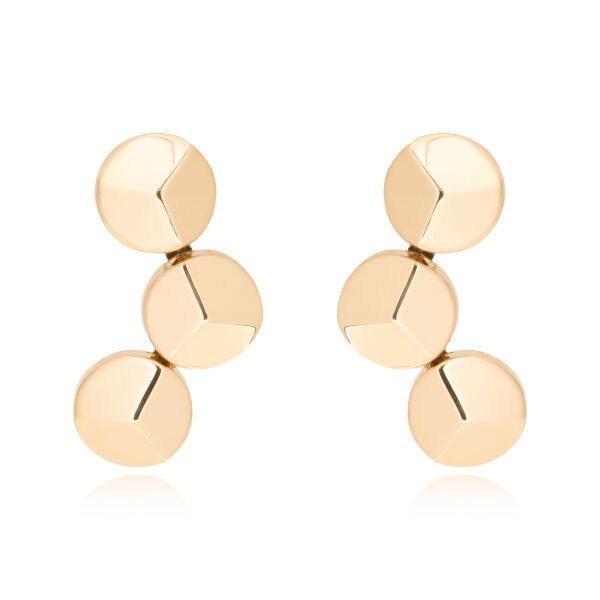 14 Ayar Altın Geometrik Form Takı Seti