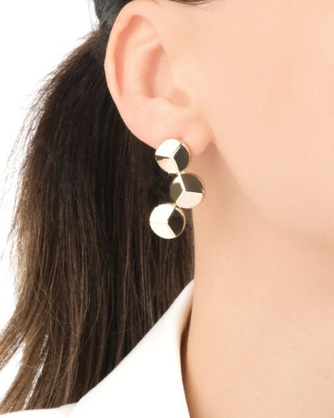 14 Ayar Altın Geometrik Form Takı Seti